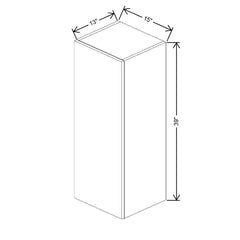 Fabuwood Ovela Catalina Ice Cream 1 15" W X 39" H X 13" D Single Door Wall Cabinet
