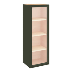 Modernform Cabinet Slim Sage Green 15" W X 42" H X 12" D Single Glass Door Wall Cabinet