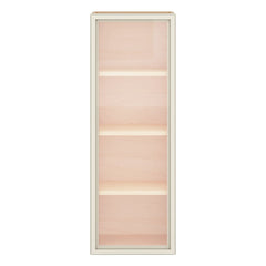 Modernform Cabinet Slim Dove White 15" W X 42" H X 12" D Single Glass Door Wall Cabinet