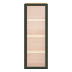 Modernform Cabinet Slim Sage Green 15" W X 42" H X 12" D Single Glass Door Wall Cabinet