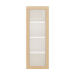 Modernform Cabinet Natural Oak 15" W X 42" H X 12" D Single Glass Door Wall Cabinet
