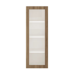 Modernform Cabinet Walnut 15" W X 42" H X 12" D Single Glass Door Wall Cabinet