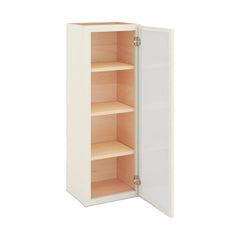 Modernform Cabinet Slim Dove White 15" W X 42" H X 12" D Single Glass Door Wall Cabinet