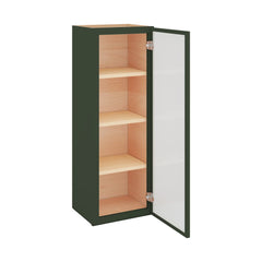 Modernform Cabinet Slim Sage Green 15" W X 42" H X 12" D Single Glass Door Wall Cabinet