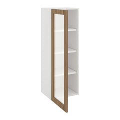 Modernform Cabinet Walnut 15" W X 42" H X 12" D Single Glass Door Wall Cabinet