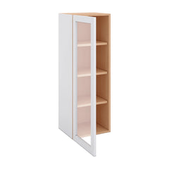 Modernform Cabinet Matte White 15" W X 42" H X 12" D Single Glass Door Wall Cabinet