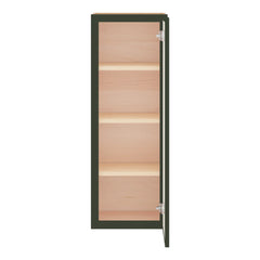 Modernform Cabinet Slim Sage Green 15" W X 42" H X 12" D Single Glass Door Wall Cabinet