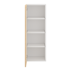 Modernform Cabinet Natural Oak 15" W X 42" H X 12" D Single Glass Door Wall Cabinet