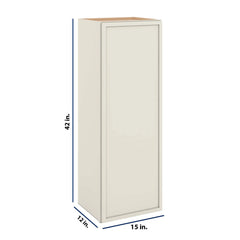 Modernform Cabinet Slim Dove White 15" W X 42" H X 12" D Single Door Wall Cabinet