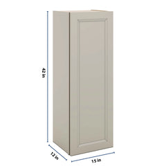 J&K Pebble B6 Single Door Wall Cabinet - 15" W x 42" H