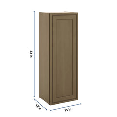 J&K Hazel H8 Single Door Wall Cabinet - 15" W x 42" H