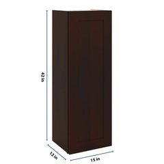 J&K Java Coffee S1 Single Door Wall Cabinet - 15" W x 42" H