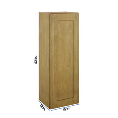 Modernform Cabinet Natural Shaker 15" W X 42" H X 12" D Single Door Wall Cabinet