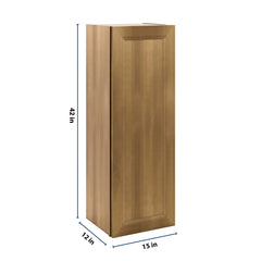 J&K Butterscotch B8 Single Door Wall Cabinet - 15" W x 42" H