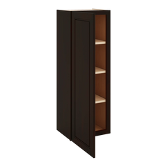 J&K Espresso K8 Single Door Wall Cabinet - 15" W x 42" H