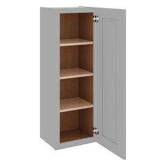 J&K Castle Grey S5 Single Door Wall Cabinet - 15" W x 42" H