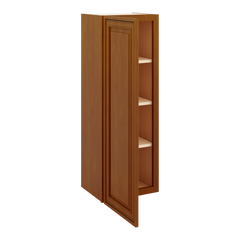 J&K Mocha Glazed K10 Single Door Wall Cabinet - 15" W x 42" H