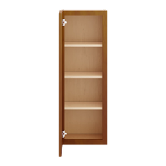 J&K Mocha Glazed K10 Single Door Wall Cabinet - 15" W x 42" H
