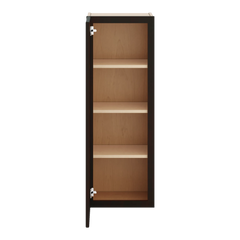 J&K Espresso K8 Single Door Wall Cabinet - 15" W x 42" H