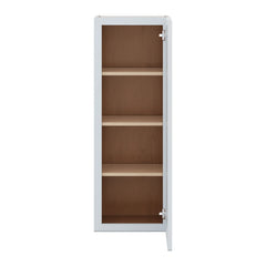 J&K White Shaker S8 Single Door Wall Cabinet - 15" W x 42" H