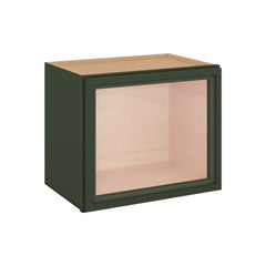 Modernform Cabinet Slim Sage Green 18" W X 15" H X 12" D Single Glass Door Wall Cabinet