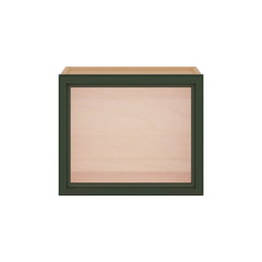 Modernform Cabinet Slim Sage Green 18" W X 15" H X 12" D Single Glass Door Wall Cabinet