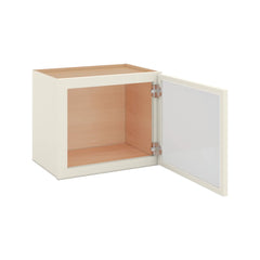 Modernform Cabinet Slim Dove White 18" W X 15" H X 12" D Single Glass Door Wall Cabinet