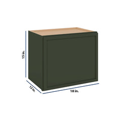 Modernform Cabinet Slim Sage Green 18" W X 15" H X 12" D Single Door Wall Cabinet