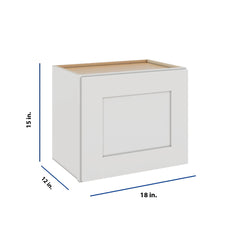 Modernform Cabinet White Shaker 18" W X 15" H X 12" D Single Door Wall Cabinet