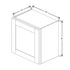 Fabuwood Allure Fusion Timber 18" W X 18" H X 12" D Double Door Wall Cabinet