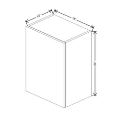 CNC Luxor 5-Piece Misty Grey 18" W X 24" H Single Door Wall Cabinet