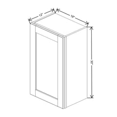 J&K Almond S2 Single Door Wall Cabinet - 18" W x 30" H