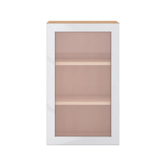 Modernform Cabinet Gloss White 18" W X 30" H X 12" D Single Glass Door Wall Cabinet