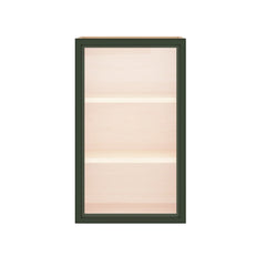 Modernform Cabinet Slim Sage Green 18" W X 30" H X 12" D Single Glass Door Wall Cabinet
