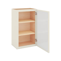 Modernform Cabinet Slim Dove White 18" W X 30" H X 12" D Single Glass Door Wall Cabinet