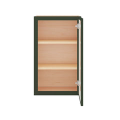 Modernform Cabinet Slim Sage Green 18" W X 30" H X 12" D Single Glass Door Wall Cabinet