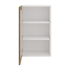 Modernform Cabinet Walnut 18" W X 30" H X 12" D Single Glass Door Wall Cabinet