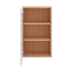 Modernform Cabinet Matte White 18" W X 30" H X 12" D Single Glass Door Wall Cabinet
