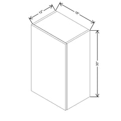 CNC Luxor 5-Piece White 18" W X 30" H Single Door Wall Cabinet