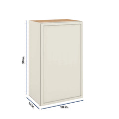 Modernform Cabinet Slim Dove White 18" W X 30" H X 12" D  Single Door Wall Cabinet