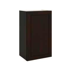 J&K Espresso K8 Single Door Wall Cabinet - 18" W x 30" H