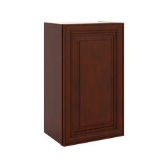 J&K Mahogany J5 Single Door Wall Cabinet - 18" W x 30" H