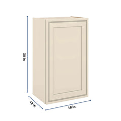 J&K Pearl Glazed H9 Single Door Wall Cabinet - 18" W x 30" H