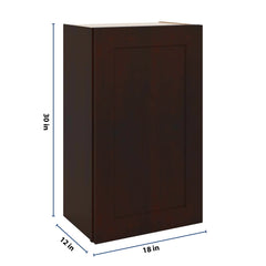 J&K Java Coffee S1 Single Door Wall Cabinet - 18" W x 30" H