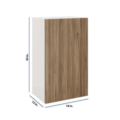 Modernform Cabinet Walnut 18" W X 30" H X 12" D Single Door Wall Cabinet