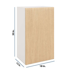 Modernform Cabinet Natural Oak 18" W X 30" H X 12" D Single Door Wall Cabinet