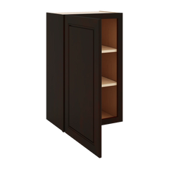 J&K Espresso K8 Single Door Wall Cabinet - 18" W x 30" H