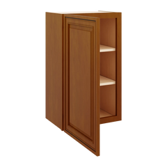 J&K Mocha Glazed K10 Single Door Wall Cabinet - 18" W x 30" H
