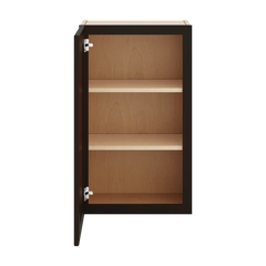 J&K Espresso K8 Single Door Wall Cabinet - 18" W x 30" H