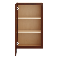 J&K Mahogany J5 Single Door Wall Cabinet - 18" W x 30" H